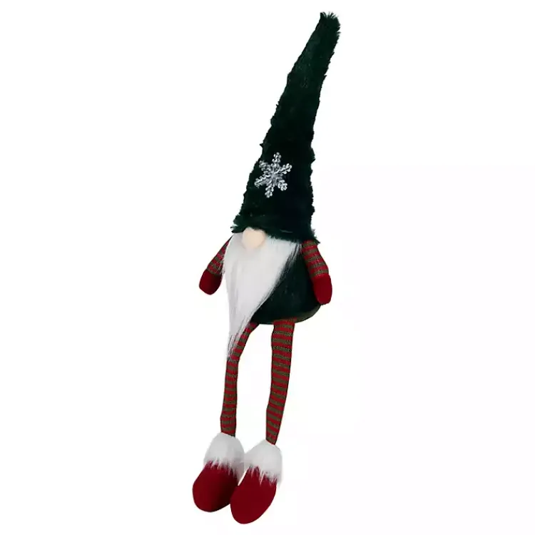 Christmas Decorations>Kirklands Home Gnome with LED Snowflake Green