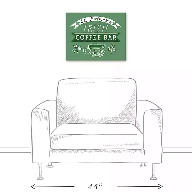 St Patricks Day Decorations>Kirklands Home Green Irish Coffee Bar Canvas Art Print