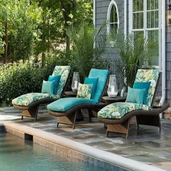 Kirklands Home Green Lagoon Outdoor Chaise Cushion Clearance