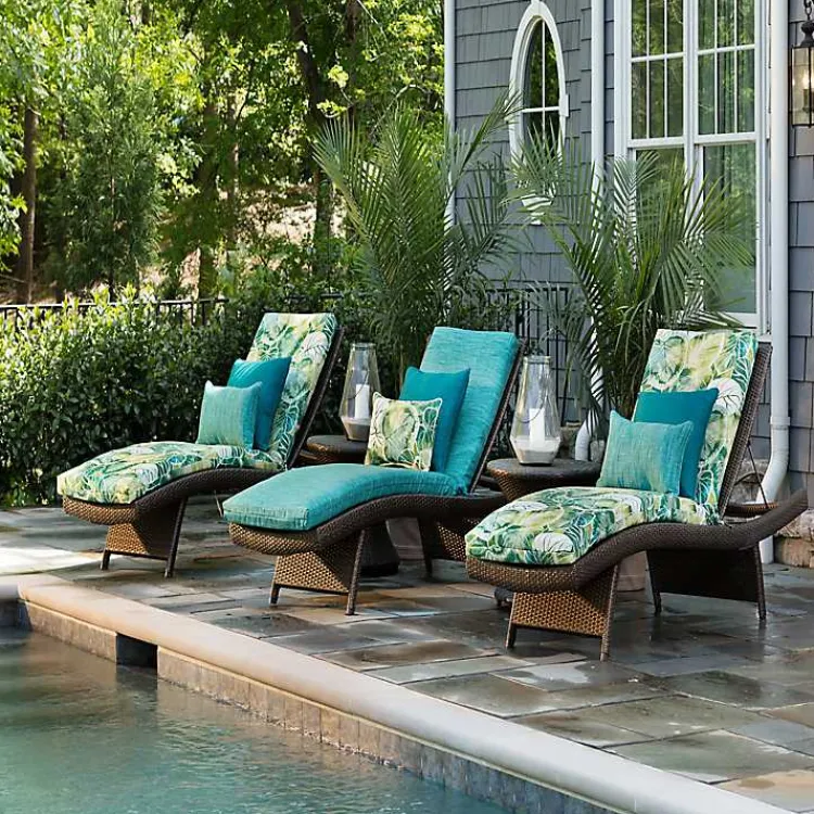 Kirklands Home Green Lagoon Outdoor Chaise Cushion Clearance