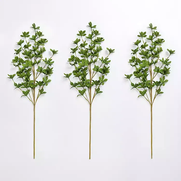 Stems & Bouquets>Kirklands Home Leaves Stems, Set of 3 Green