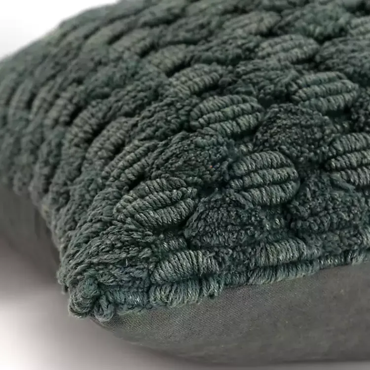 Pillows>Kirklands Home Looped Cotton Throw Pillow Green