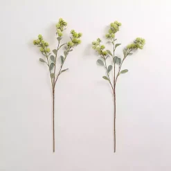 Stems & Bouquets>Kirklands Home Lucky Berry Sprays, Set of 2 Green