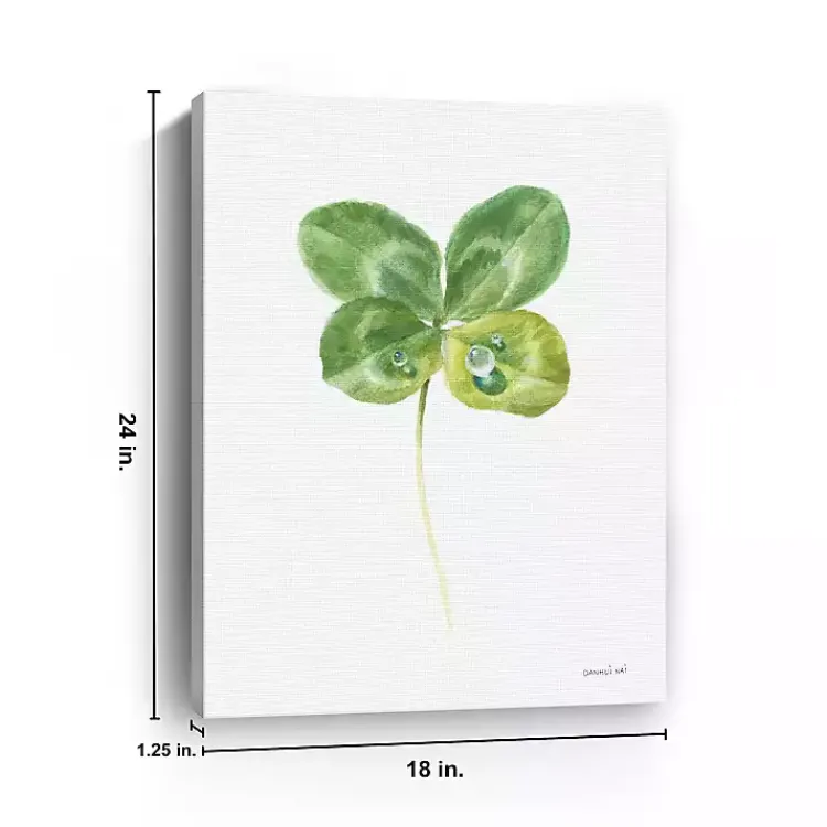 St Patricks Day Decorations>Kirklands Home Green Lucky Clover Canvas Art Print