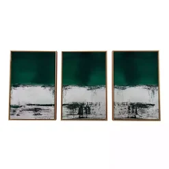 Kirklands Home Green Malachite Canvas Art Prints, Set of 3 Clearance
