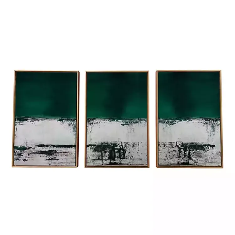 Kirklands Home Green Malachite Canvas Art Prints, Set of 3 Clearance
