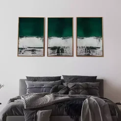 Kirklands Home Green Malachite Canvas Art Prints, Set of 3 Clearance