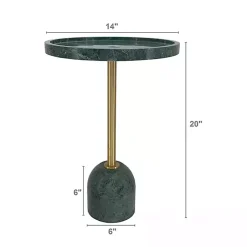 Kirklands Home Marble & Gold Cocktail Table Green Best