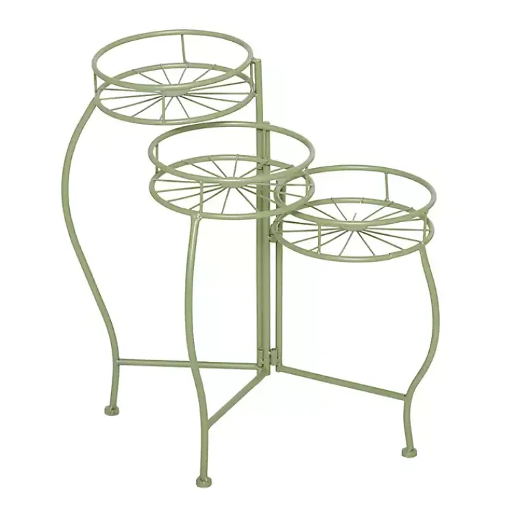 Kirklands Home Metal Starburst 3-Tier Plant Stand Green