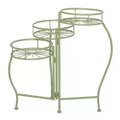 Kirklands Home Metal Starburst 3-Tier Plant Stand Green