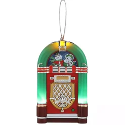 Christmas Ornaments>Kirklands Home Mini Jukebox LED Christmas Ornament Green