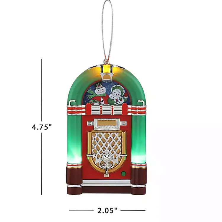 Christmas Ornaments>Kirklands Home Mini Jukebox LED Christmas Ornament Green