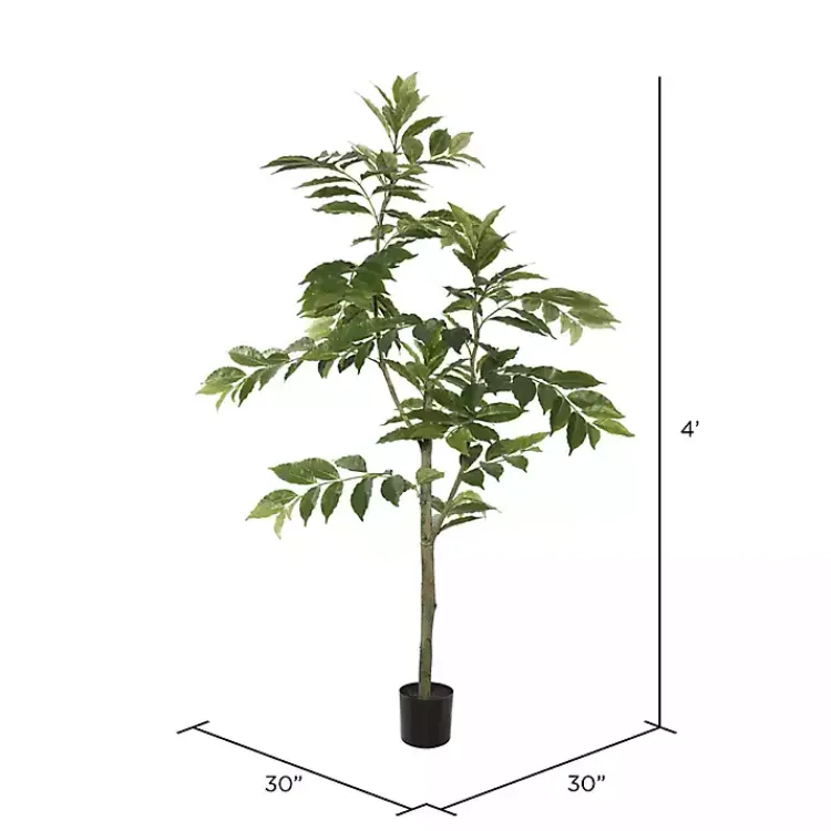 Trees & Topiaries>Kirklands Home Green Nandina Potted Tree, 4 ft.