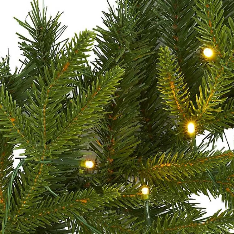 Christmas Arrangements & Garland>Kirklands Home Pine Clear LED Garland Green