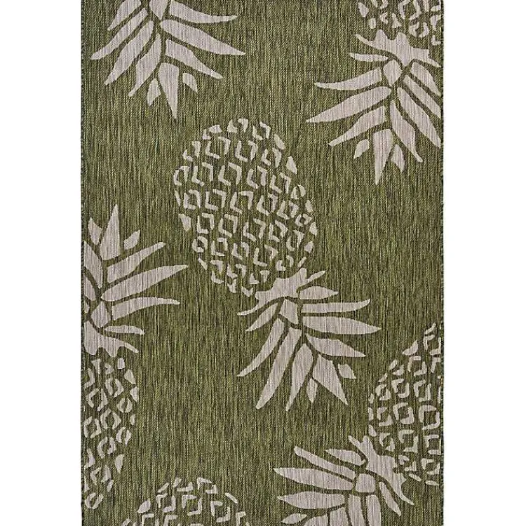 Kirklands Home Pineapple Indoor/Outdoor Area Rug, 5x7 Green Online