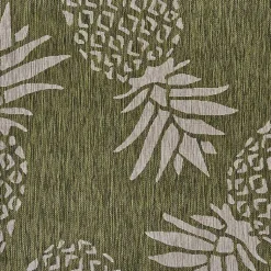 Kirklands Home Pineapple Indoor/Outdoor Area Rug, 5x7 Green Online