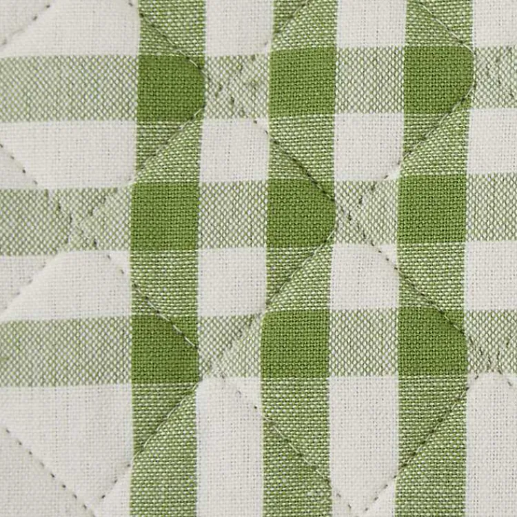 Kirklands Home Green Plaid Eat Drink Enjoy 4-pc. Dish Towel Set New