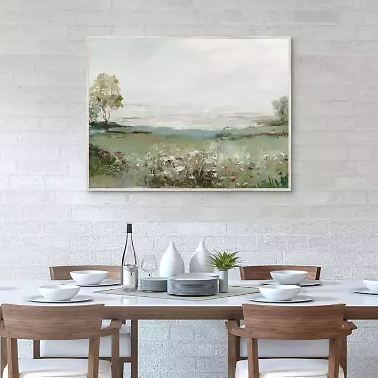 Kirklands Home Green Prairie Field Framed Canvas Art Print Outlet