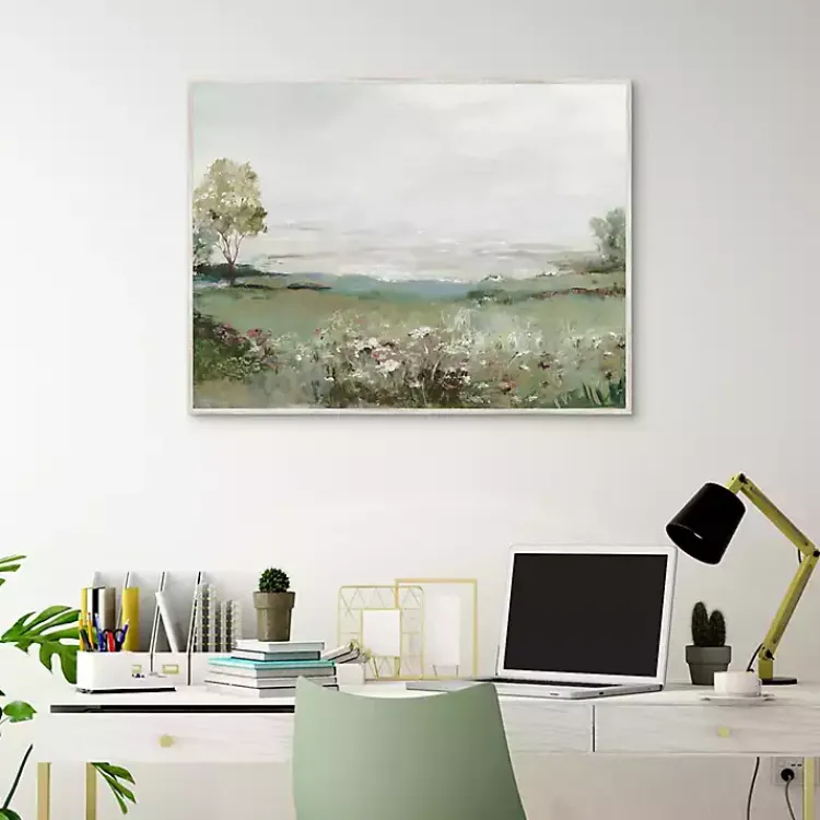 Kirklands Home Green Prairie Field Framed Canvas Art Print Outlet