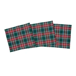 Kirklands Home Red Jewel Plaid Christmas Table Runner Green Clearance