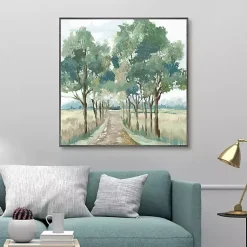 Kirklands Home Green Reverie Framed Canvas Art Print New