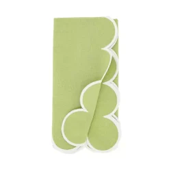 Kirklands Home Scalloped Edge Napkins, Set of 4 Green Hot