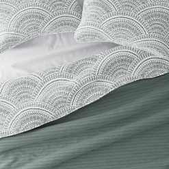 Kirklands Home Green Scalloped Reversible 2-pc. Twin Quilt Set