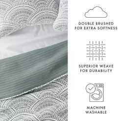 Kirklands Home Green Scalloped Reversible 3-pc. Queen Quilt Set Clearance