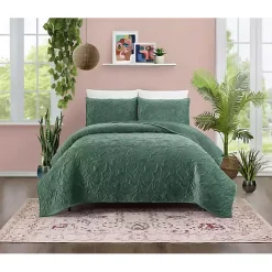 Kirklands Home Secret Garden 3-pc. Full/Queen Quilt Set Green Clearance