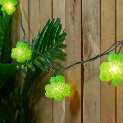 St Patricks Day Decorations>Kirklands Home Green Shamrock String Lights