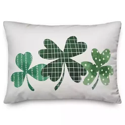 St Patricks Day Decorations>Kirklands Home Green Shamrock Trio Pillow