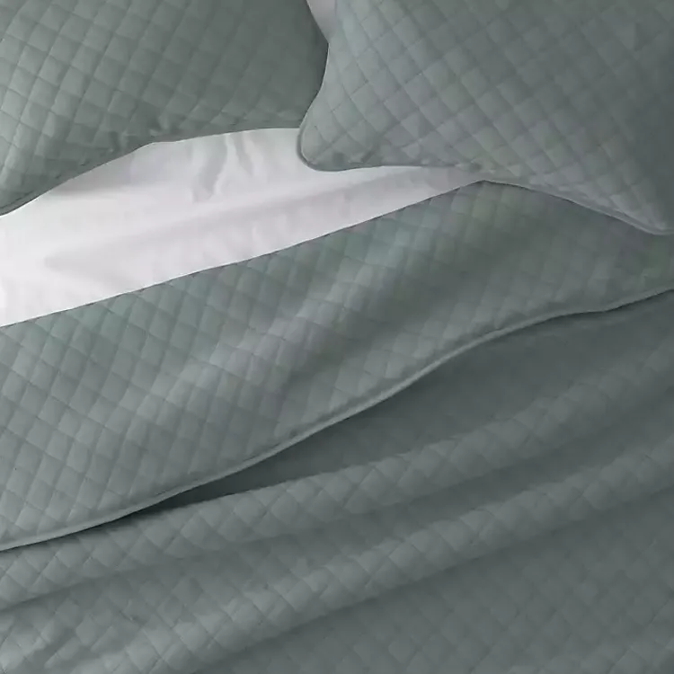 Kirklands Home Stitched Diamond 2-pc. Twin Quilt Set Green Sale