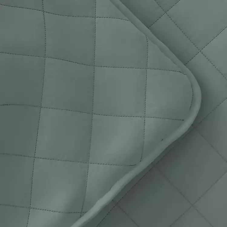 Kirklands Home Stitched Diamond 2-pc. Twin Quilt Set Green Sale