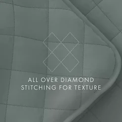 Kirklands Home Stitched Diamond 3-pc. King Quilt Set Green Hot