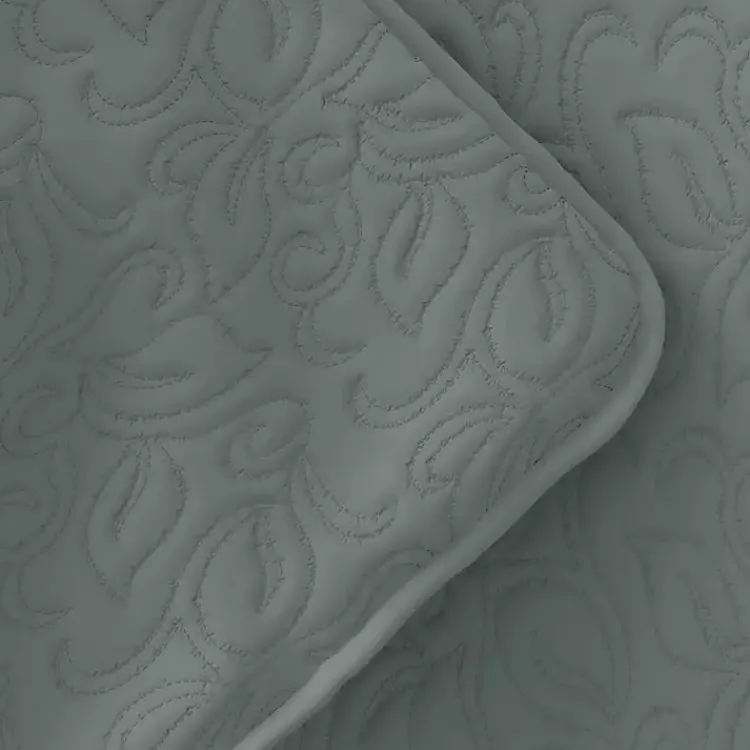 Kirklands Home Stitched Floral 2-pc. Twin Quilt Set Green Discount