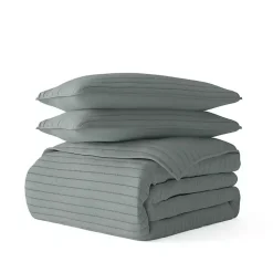 Kirklands Home Stitched Stripes 2-pc. Twin Quilt Set Green Hot