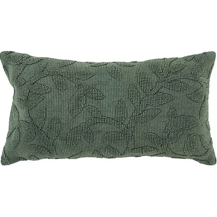 Pillows>Kirklands Home Stonewash Botanical Pillow Green