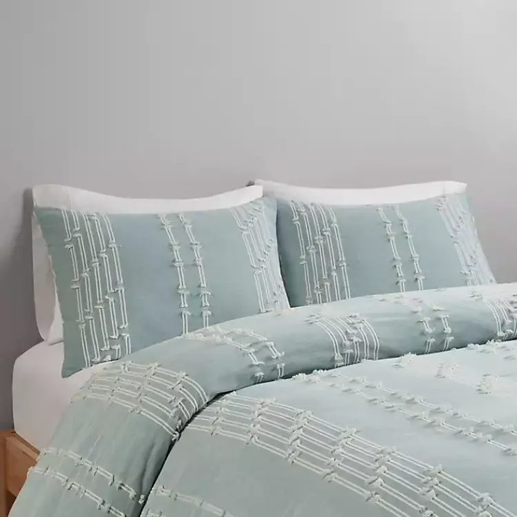 Kirklands Home Stripe Diamond Full/Queen Comforter Set Green