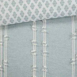 Kirklands Home Stripe Diamond Full/Queen Comforter Set Green
