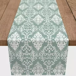 Kirklands Home Symmetrical Vines Table Runner Green Sale