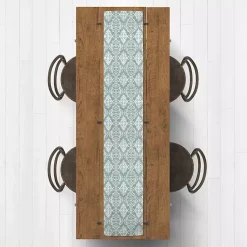 Kirklands Home Symmetrical Vines Table Runner Green Sale