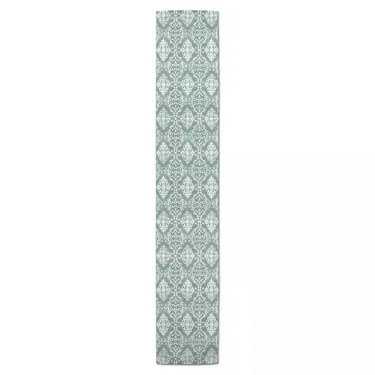 Kirklands Home Symmetrical Vines Table Runner Green Sale