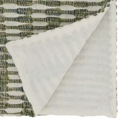 Kirklands Home Green Tea Woven Stripe Table Runner, 54 in. New