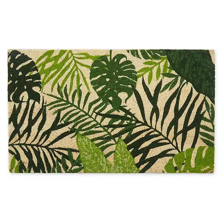 Kirklands Home Tropical Fronds Doormat Green Discount