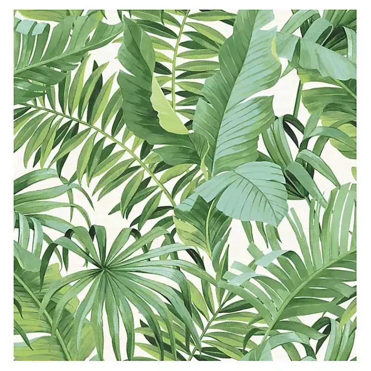 Kirklands Home Tropical Leaves Peel & Stick Wallpaper Green Best
