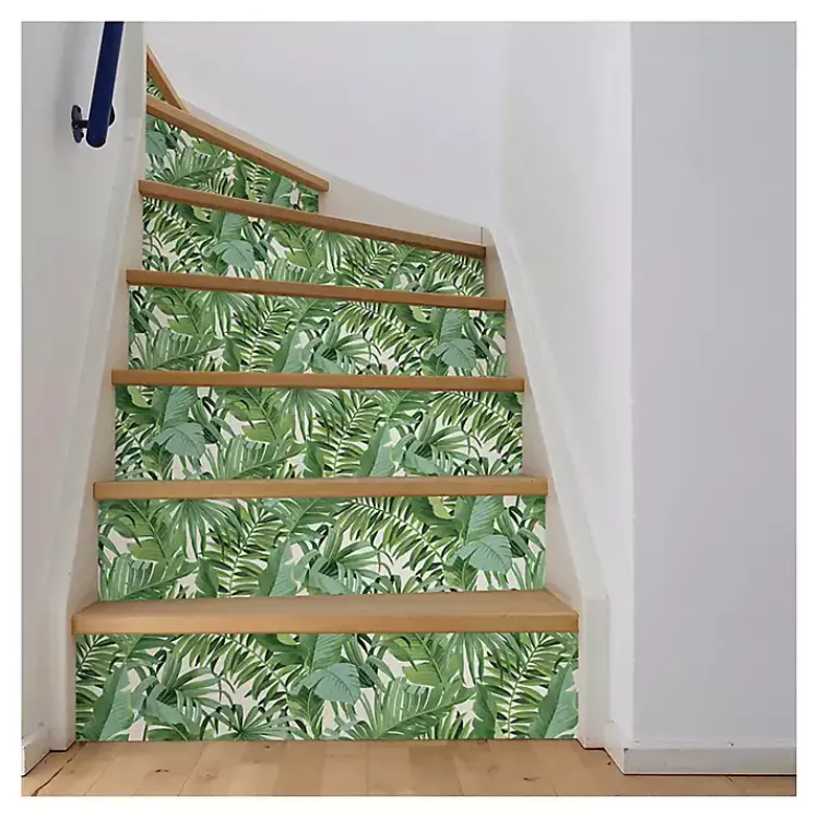 Kirklands Home Tropical Leaves Peel & Stick Wallpaper Green Best