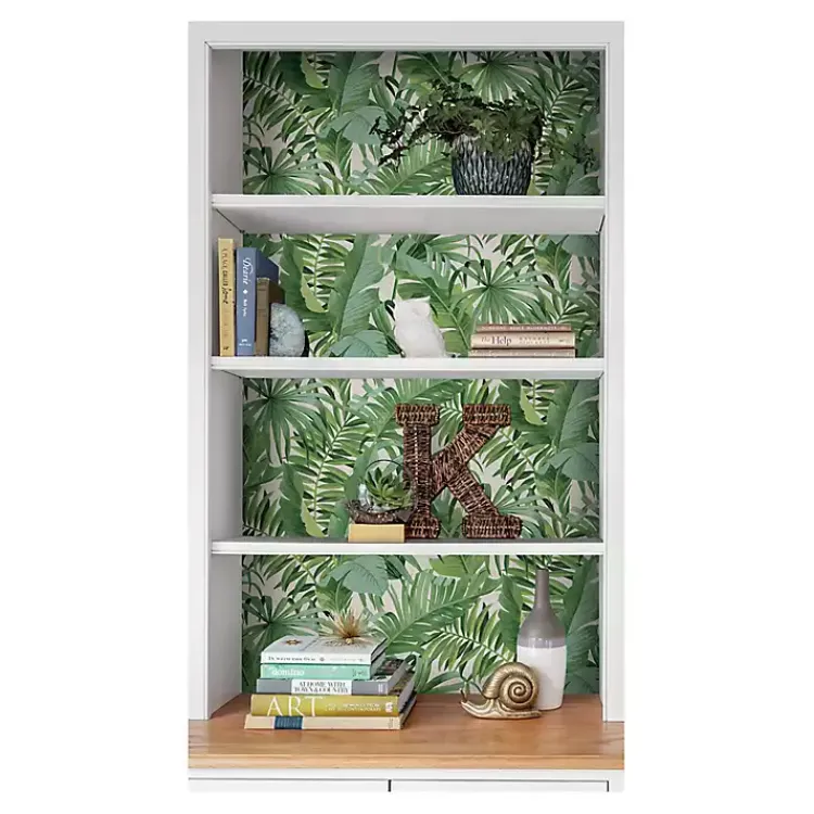 Kirklands Home Tropical Leaves Peel & Stick Wallpaper Green Best