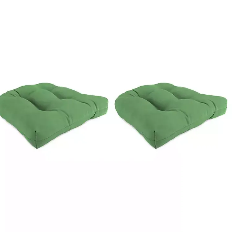 Kirklands Home Tufted Outdoor Chair Cushions, Set of 2 Green Outlet