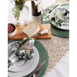 Kirklands Home Variegated Round Placemats, Set of 6 Green Hot