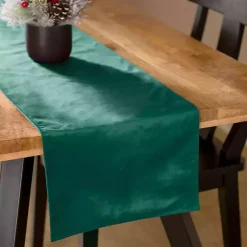 Kirklands Home Velvet Christmas Table Runner, 90 in. Green Clearance